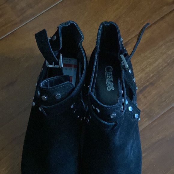 Carlos by Carlos Santana black studded ankle booties - Picture 3 of 7